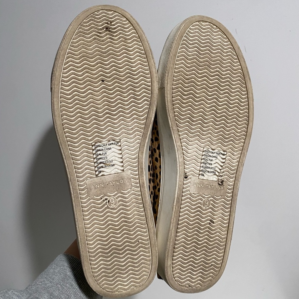 Ann Taylor Women's Leopard Print Sneakers Natalia Spotted Haircalf - Picture 9 of 11